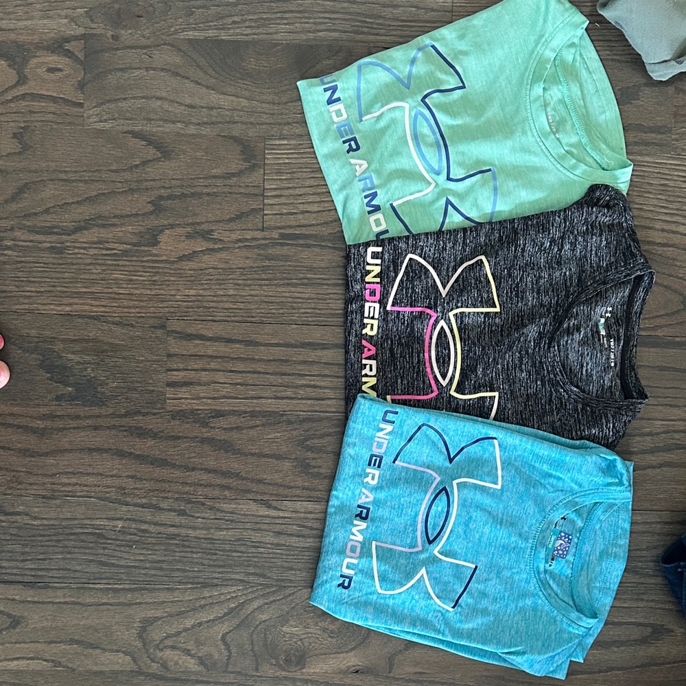 Under Armour Trio: Mint, Charcoal, and Teal Tees